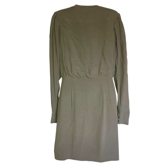 NWT Jonathan Simkhai Olivine Leilani  Faux Wrap Long-sleeve Mini Dress -sz 8 - Picture 8 of 10